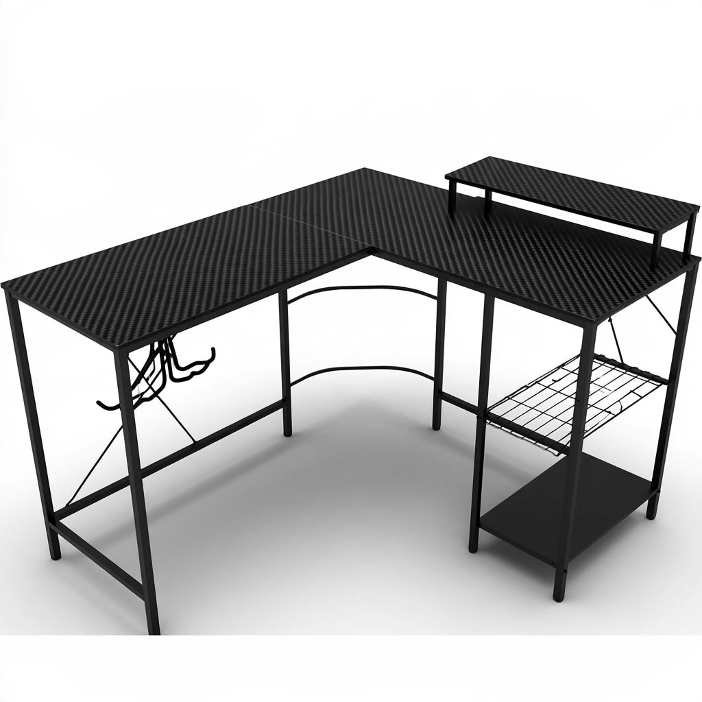 Hoekbureau, kleur zwart