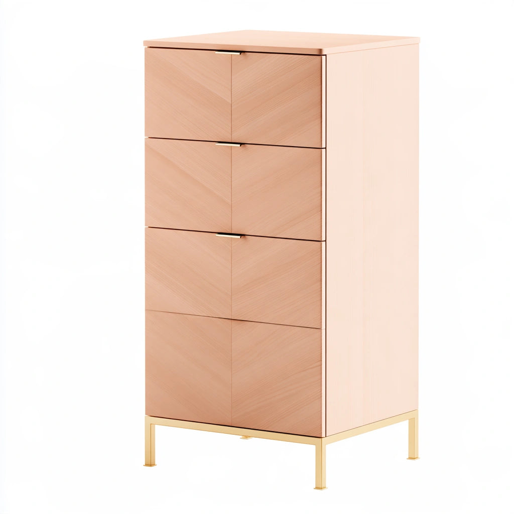 Ladekast van hout, kleur lichtbruin
