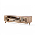 Tv-meubel van hout met eikenlook, kleur licht eiken