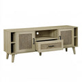 Tv-meubel van hout met eikenlook, kleur licht eiken