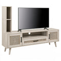 Tv-meubel van hout met eikenlook, kleur licht eiken